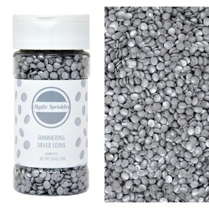 Mystic Sprinkles Shimmering Silver Coins Confetti 2.6oz Bottle - 1 of 4