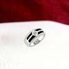 Slickblue Stylish Rhodium Brass Ring with Clear CZ Stone for Women, Classic Round Band Design, Size 5 & 6 - 2 of 3