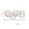 HomeRoots 24" X 48" Bronze Geometric Metal Abstract Hanging Dimensional Sculpture - 3 of 4