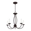 Livex Lighting Home Basics 5 - Light Chandelier in  Bronze - 3 of 4