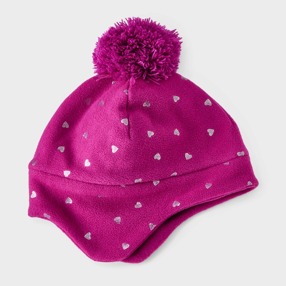 Girls' Fleece Earflap Hat - Cat & Jack™ Purple