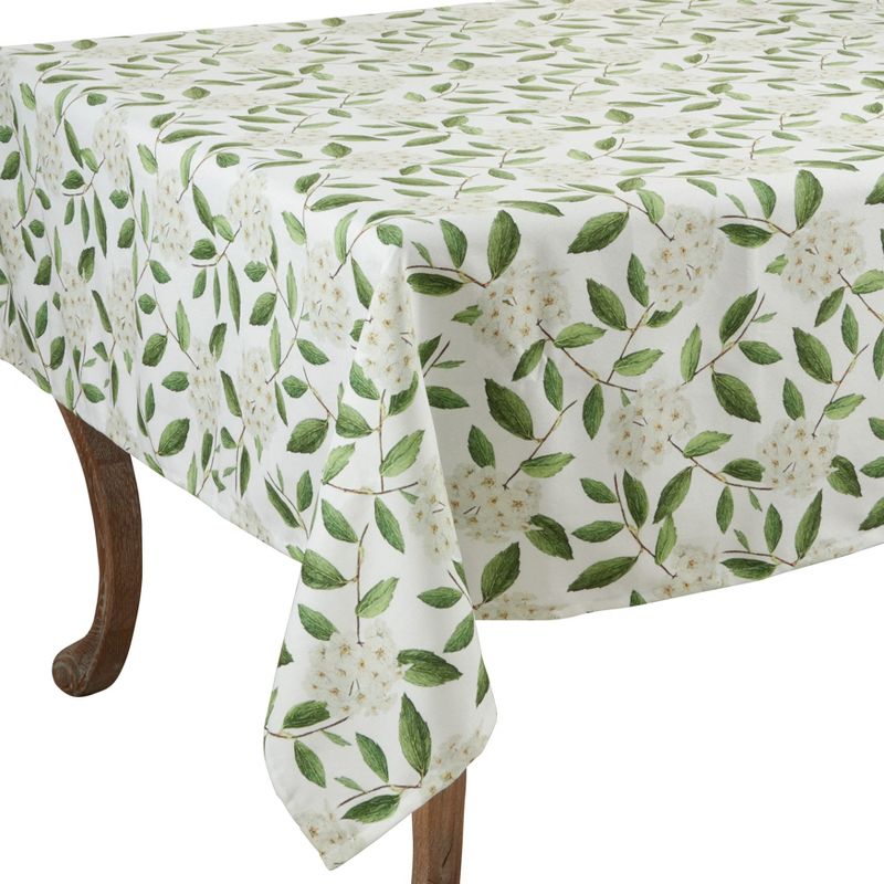 Saro Lifestyle Floral Square Tablecloth, 55", Green, 1 of 5