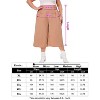 Coolmee Women Plus Size Palazzo Pants Wide Leg Smocked Waist Casual Loose Pants with Pockets - 4 of 4