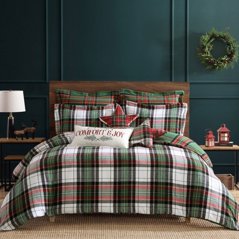 Spencer Plaid Green King Comforter Set - Levtex Home : Target