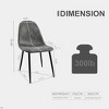 Dining Chairs Set of 4, Modern Accent Chairs, with Sturdy Black Metal Legs - 2 of 4