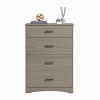 GlasFlength Decorative Storage Cabinets Drawer Chest Simple Clean Style Stores Sundries Easily Fits Living Room Hallway, Brown, 27.56"*15.59"*39.09" - 2 of 4