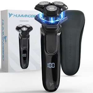 HUMMINGBIRD MK8 Premium Rotary Face Shaver, Rechargeable Wet & Dry Electric Shaver with Pop-up Trimmer, Waterproof, Cordless, Rechargeable Travel Case - 1 of 4