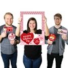 Big Dot of Happiness Conversation Hearts - Valentine's Day Party Selfie Photo Booth Picture Frame & Props - Printed on Sturdy Material - 2 of 4