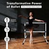 NAYSAYE 4FT Ballet Barre Freestanding Adjustable Double Bar for Home Dance Practice, White, 48"*30"*46" - 4 of 4