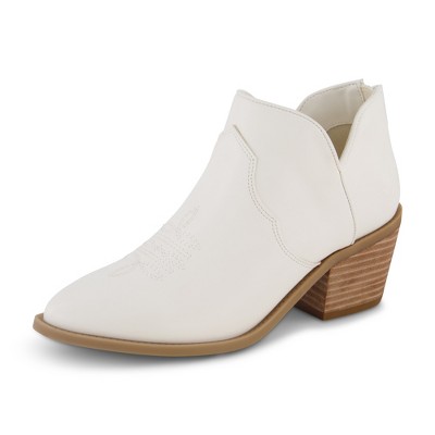 CUSHIONAIRE Women's Rodeo Western Ankle Boot +Memory Foam, Wide Widths Available