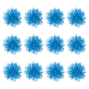 Unique Bargains Mesh Fabric Full Chiffon Flowers for DIY 12 Pcs - 1 of 4