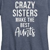 Women's - Instant Message - Crazy Sisters Make The Best Aunts Short Sleeve Graphic T-Shirt - 2 of 4