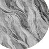 Gray Charcoal And Ivory Abstract Washable Indoor Outdoor Area Rug - 4 of 4