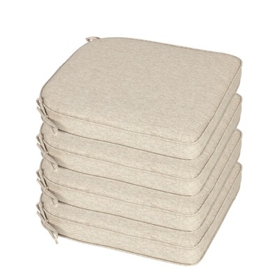 Aoodor Outdoor Dining Chair Cushions Set of 4, Waterproof Patio Furniture Seat Cushions, Outdoor Chair Pads with Ties