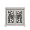 Galano 2-Door Accent Cabinet with Decorative Cut-Out Design in Dusty Gray Oak 32.4" W x 15.8" D x 29.3" H - 4 of 4