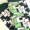 Green Tetris Patterned Office Socks from the Sock Panda (Men's Sizes Adult Large) - 3 of 4