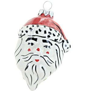 Blue Rose Polish Pottery Santa Ornament - 1 of 1