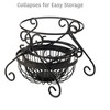 Gourmet Basics by Mikasa Scroll Metal Storage Fruit Baskets, Set of 3, 23.5-Inch, Black - image 3 of 4