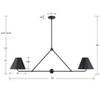 Crystorama Lighting Xavier 4 - Light Chandelier in  Matte Black - 3 of 4