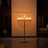 Chabad Style Hanukkah Menorah for Entryway, Living Room, Office, and Kitchen with LED Light Bulbs - image 3 of 4