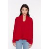 JENNIE LIU Women's 100% Pure Cashmere 4-ply Cable-knit Drape-front Open Cardigan Sweater - 3 of 4