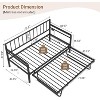Zevemomo Twin Daybed with Pop Up Trundle,Metal Day Bed Frame， LED Lights Day Bed with Trundle Bed Twin,Black Daybed for Living Room,Bedroom - 4 of 4