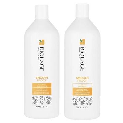 Matrix Biolage Smooth Proof Shampoo & Conditioner (33.8 oz XXL) | Smoothing Hair | Promote frizz-free locks - (DUO SET KIT)