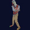 Junior's Design By Humans Christmas Zombie By Ayota T-Shirt - 2 of 3