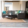 Leisure Made Jackson 5pc Wicker Sectional in Gray Fabric - 2 of 4
