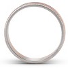 Pompeii3 Mens 14k White & Rose Gold Ring Two Tone Polished Hammered & Rope Wedding Band - 3 of 4