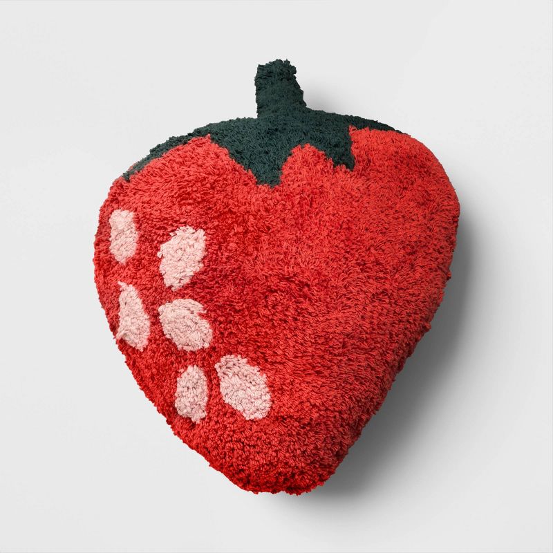 Strawberry Tufted Woven Heart Shaped Throw Pillow - Room Essentials&#8482;, 1 of 6