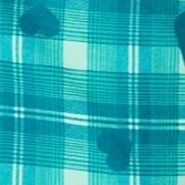 deep teal plaid heart