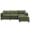 Hyleory Corduroy L-Shaped Sectional Sofa, 3-Seater Couch with Movable Ottoman, Modular Living Room Furniture for Apartments - 3 of 4