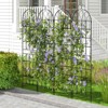 Tangkula Metal Garden Trellis for Climbing Plants 2/4/6 Pack Fence Trellis Panels 87” Tall Retro Style Cucumber Trellis - 2 of 4
