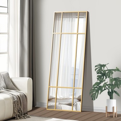 Wooakway Black/Gold Accent Wall Mirror Bathroom/Vanity Mirror Overmantal Mirror Overmantel Mirror for Living Room Bedroom Entryway