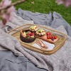 Attop Set of 4 Bamboo Wicker Serving Trays for Foods & Drinks, Rectangular Breakfast Lap Trays - 2 of 4