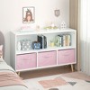 NicBex Modern Kids Bookshelf with 3 Collapsible Fabric Drawers, Children's Book Display, Toy Storage Cabinet Organizer,Safety-Buckled Storage Bookcase - 2 of 4