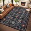 Rugs for Living Room Washable, Soft Vintage Large Bedroom Rug Boho Low Pile Non-Slip Area Rugs Farmhouse Indoor Floor Carpet for Bedroom - 2 of 4