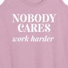 Women's - Instant Message - Nobody Cares Graphic Racerback Tank - 2 of 4