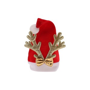 Unique Bargains Christmas Hat Adult Large Antler Christmas Hat Polyester 11.42"x15.35" 1 Pc - 1 of 4