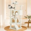 MAYEERTY Cat Tree Tower Multi-Cat Climbing Natural Sisal Scratching Posts Extended Platform Hammock - 2 of 4