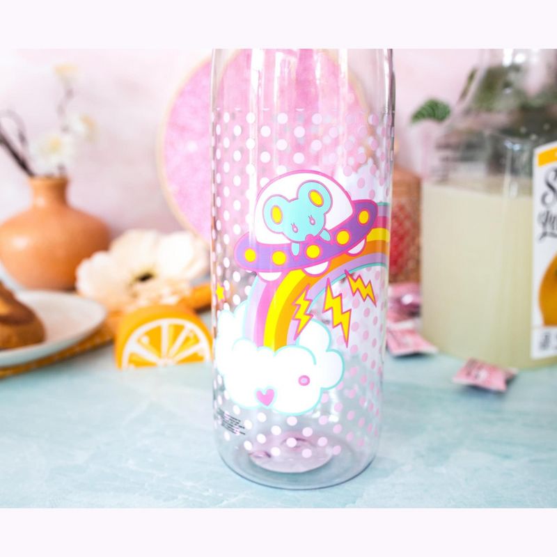 Silver Buffalo Sanrio Hello Kitty and Joey Rainbow Plastic Water Bottle With Screw-Top Lid, 4 of 7