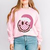S.W.Smiley Glitter Santa Hat - Women's Graphic Sweatshirt - 3 of 4