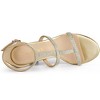 Allegra K Women's Rhinestone Ankle Strap Stiletto Heeled Sandals - 4 of 4