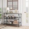 43 Inch Console Table, Farmhouse Modern Side Table, Sturdy Open Shelf Sofa Table, Modern End Table for Hallway, Living Room, Behind Couch,Entryway - 2 of 4