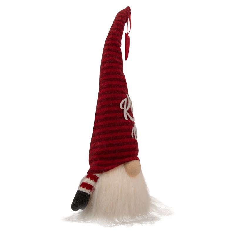 Northlight 14" Lighted Red Striped 'Kiss Me' Valentine's Day Gnome, 5 of 7