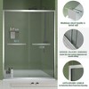 APRILSOUL Aluminum Frame Double Sliding Shower Door, Bypass Bathroom Sliding Door with Premium Clear Tempered Glass - 2 of 4