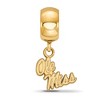 Black Bow Jewelry 14k Yellow Gold Plated Sterling Silver Mississippi Rebels NCAA Bead Charm - 2 of 4