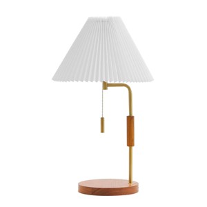 Jonah Table Lamp - 23 Inch Height - TBL4576 - Walnut/Brass - Safavieh - 1 of 4
