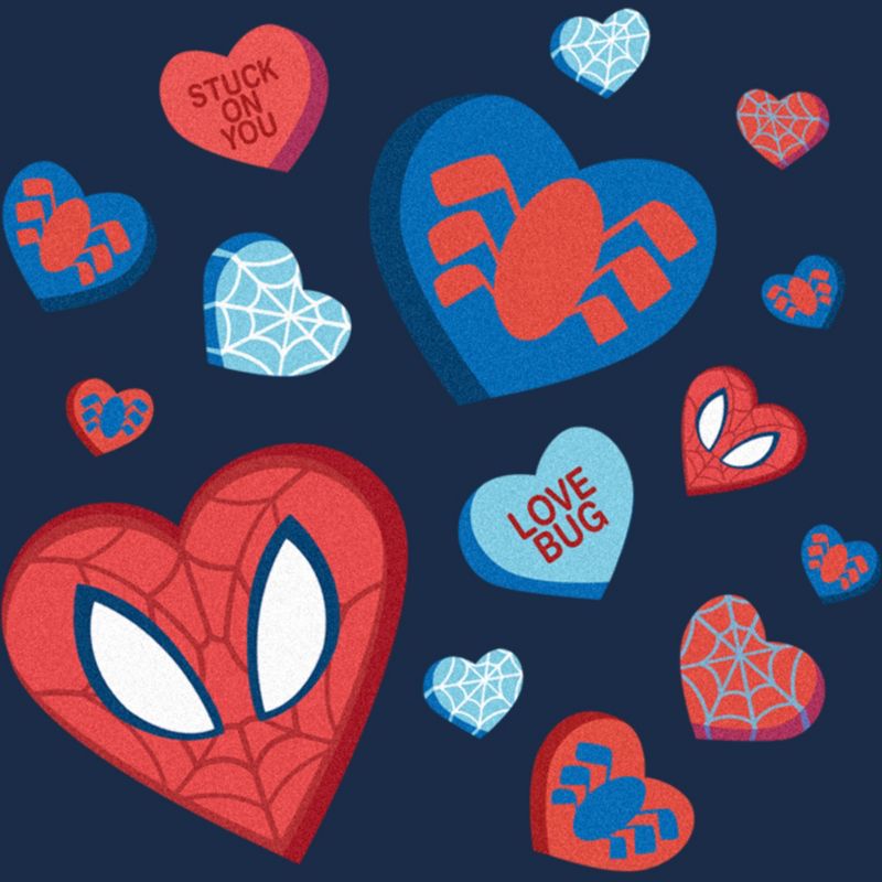 Men's Marvel Spider-Man Candy Hearts T-Shirt, 2 of 5